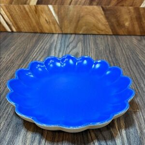 Costa Nova Vibrant Blue Scalloped Salad/ Dessert Plate